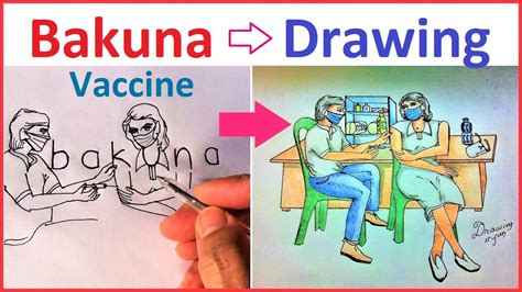 How to Draw the word BAKUNA (Vaccine), How turn the word.